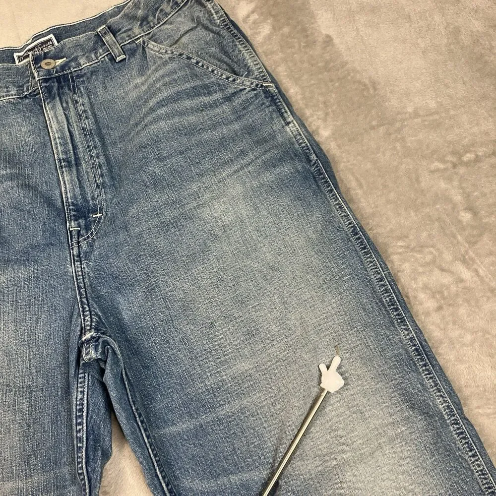 J.Crew Wallace & Barnes Carpenter Jeans Men 33 Japanese Denim Workwear Utility